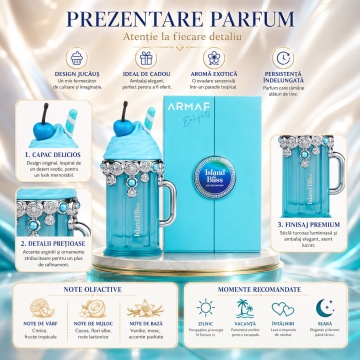 Parfum Arăbesc Armaf Island Bliss 100 ml, Apă de Parfum Damă, Aromă Acvatică Proaspătă, Dulce, Cremoasă și Tropicală Inspirată de Cloud Pink - Img 3