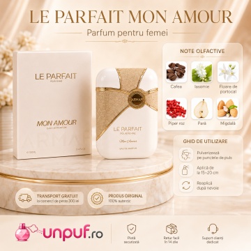 Parfum Arăbesc Armaf Le Parfait Pour Femme Mon Amour 100 ml, Apă de Parfum Unisex Damă și Bărbat, Aromă Floral Orientală Inspirată de Good Girl - Img 9