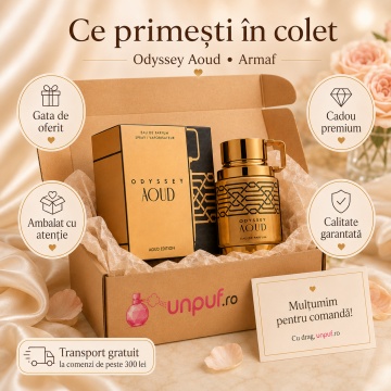 Parfum Arăbesc Armaf Odyssey Aoud 100 ml, Apă de Parfum Bărbat, Aromă Oriental Oud Lemnoasă, Intensă și Elegantă, Inspirată de Oud Of Greatness - Img 4