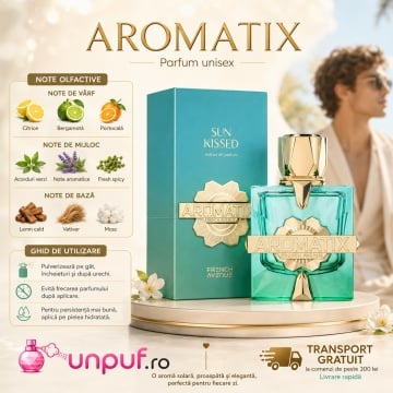 Parfum Arăbesc Aromatix Sun Kissed French Avenue 100 ml, Apă de Parfum Unisex, Damă și Bărbat, Inspirat Never Ending Summer Maison Martin Margiela, Aromă Aromatic Orientală cu Citrice, Condimente, Note Proaspete, Flori Albe, Lavandă, Note Calde, Lemn de C - Img 9