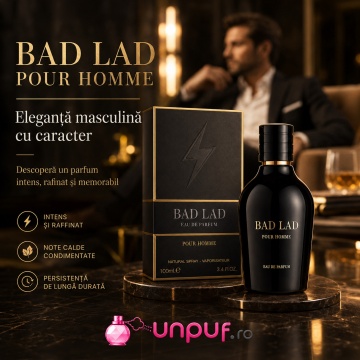 Parfum Arăbesc Bad Lad Fragrance World 100 ml, Apă de Parfum Bărbat, Aromă Oriental Lemnos Gourmand cu Grapefruit, Piper Alb, Bergamotă, Geranium, Lavandă, Salvie, Cedru, Ambră, Tonka și Cacao - Img 11