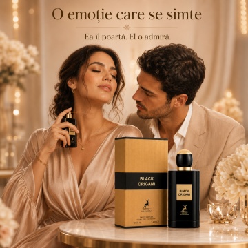 Parfum Arăbesc Black Origami Maison Alhambra 100 ml, Apă de Parfum Unisex, Damă și Bărbat, Inspirat Black Orchid Tom Ford, Aromă Oriental Florală cu Trufe, Ylang Ylang, Coacăze Negre, Gardenie, Iasomie, Orhidee, Ciocolată, Vanilie, Tămâie, Ambră și Mosc A - Img 5