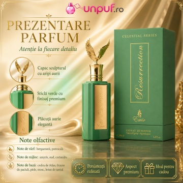 Parfum Arăbesc Celestial Resurrection Emir 100 ml, Extract de Parfum Bărbat, Aromă Oriental Lemnoasă, Citrică, Oud, Piele și Mosc, Inspirată de Colonia Oud - Img 3