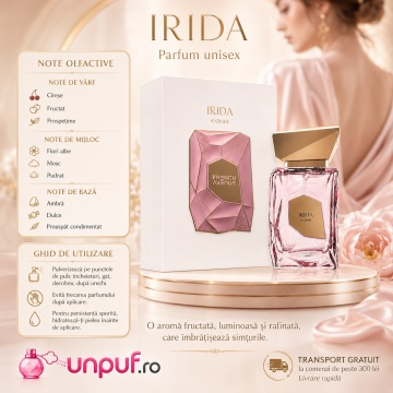 Parfum Arăbesc Damă Irida French Avenue 100 ml, Extrait de Parfum, Inspirat de Electric Cherry Tom Ford, Aromă Floral Pudrată cu Aldehide, Bergamotă, Piper Roz, Violete, Heliotrop, Iris, Lemn de Santal, Mosc, Vanilie, Cireșe și Accente Fructate - Img 9