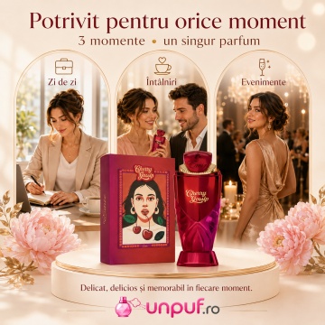 Parfum Arăbesc Emir Cherry Gossip Eau de Parfum 100 ml, Damă, Aromă Fructat Gourmand Cireșe, Dulce, Intensă și Feminină, Inspirată de Black Opium Over Red - Img 6