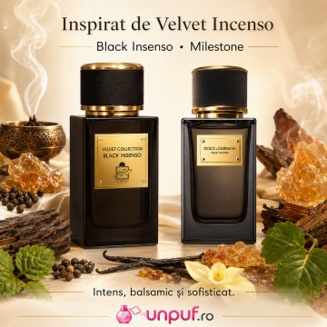 Parfum Arăbesc Emper Velvet Collection Black Insenso 100 ml, Apă de Parfum Unisex, Damă și Bărbat, Inspirat Velvet Incenso, Aromă Oriental Tămâioasă cu Piper Negru, Rășină Elemi, Tămâie, Turmeric, Benzoină, Paciuli, Lemn de Agar Oud, Cașmeran, Vanilie, Am - Img 8