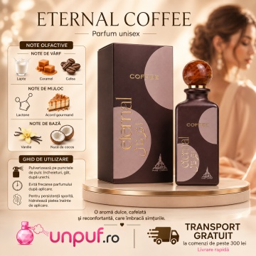 Parfum Arăbesc Eternal Coffee Paris Corner 85 ml, Apă de Parfum Unisex Damă și Bărbat, Aromă Gurmand Cafea, Caramel, Ciocolată, Lapte, Vanilie și Mosc, Inspirată de Coffee Addict - Img 9