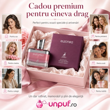 Parfum Arăbesc Euzonea Maison Alhambra 100 ml, Apă de Parfum Damă, Inspirat Euphoria Calvin Klein, Aromă Oriental Florală Ambrată cu Rodie, Persimon, Note Verzi, Violetă, Floare de Lotus, Orhidee Neagră, Frișcă, Ambră și Lemn de Mahon - Img 7