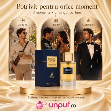 Parfum Arăbesc Exclusif Saffron Maison Alhambra 100 ml, Apă de Parfum Unisex, Damă și Bărbat, Inspirat Saffron Lazuli Carolina Herrera, Aromă Oriental Condimentată cu Șofran, Coacăze Negre, Boabe de Tonka, Trandafir, Stânjenel, Piele, Lemn de Guaiac și Va - Img 6