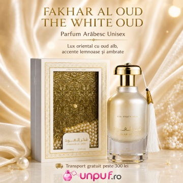 Parfum Arăbesc Fakhar Al Oud Intense White Ard Al Zaafaran 100 ml, Apă de Parfum Unisex Damă și Bărbat, Aromă Oriental Oud Lemnoasă Inspirată de Angels’ Share - Img 10