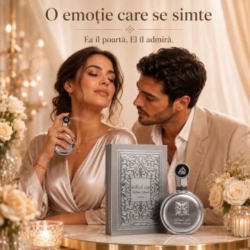 Parfum Arăbesc Fakhar Platin Lattafa Pride 100 ml, Apă de Parfum Bărbat, Aromă Aromatic Fougere cu Bergamotă, Cardamom, Piper Roz, Ghimbir, Guava, Lavandă, Palo Santo, Lemn de Santal și Tămâie - Img 5