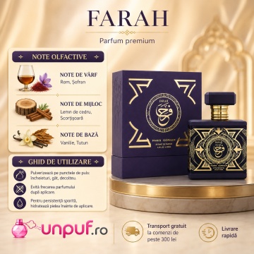 Parfum Arăbesc Farah Paris Corner 100 ml, Extract de Parfum Unisex Damă și Bărbat, Aromă Oriental Florală, Dulce, Elegantă, Intensă și Seducătoare, Citrice, Fructe Dulci, Flori Albe, Mosc și Vanilie - Img 9