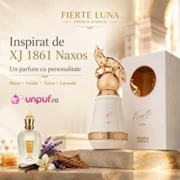 Parfum Arăbesc Fierte Luna French Avenue 80 ml, Apă de Parfum Unisex, Damă și Bărbat, Inspirat Naxos Xerjoff, Aromă Aromatic Orientală Dulce și Elegantă cu Miere, Vanilie, Lavandă, Tutun, Citrice, Scorțișoară, Flori Albe, Lemn de Cedru, Ambră și Mosc - Img 9