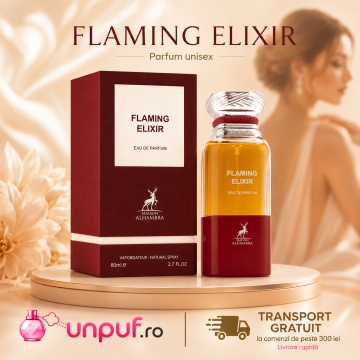 Parfum Arăbesc Flaming Elixir Maison Alhambra 80 ml, Apă de Parfum Unisex, Damă și Bărbat, Inspirat Cherry Smoke Tom Ford, Aromă Oriental Condimentată cu Vișină, Șofran, Caisă, Măslină, Osmanthus, Pielărie, Note de Fum, Note Lemnoase, Ulei Cypriol și Naga - Img 10