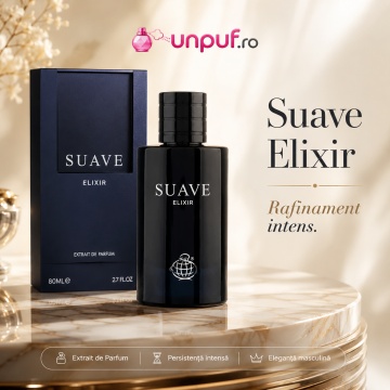 Parfum Arăbesc Fragrance World Suave Elixir 80 ml, Apă de Parfum Bărbați, Aromă Aromatic Orientală, Lemnoasă, Pudrată și Cald Condimentată, cu Citrice, Condimente, Note Proaspete, Flori Albe, Lavandă, Cedru, Ambră și Mosc - Img 5