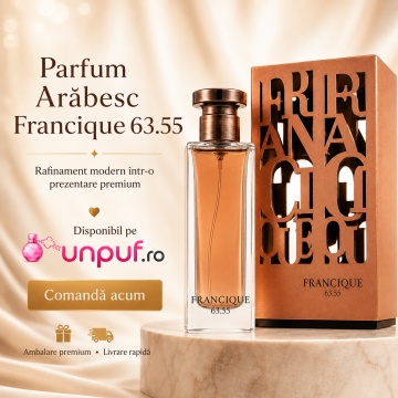 Parfum Arăbesc Francique 63.55 French Avenue 80 ml, Apă de Parfum Unisex, Damă și Bărbat, Inspirat Gris Charnel BDK, Aromă Lemnos Condimentată Pudrată cu Ceai Negru, Cardamom, Smochină, Vetiver, Iris, Boabe de Tonka, Cedru și Lemn de Santal - Img 10