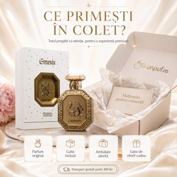 Parfum Arăbesc Genesis Capricorn French Avenue 90 ml, Apă de Parfum Unisex, Damă și Bărbat, Inspirat Babycat, Aromă Aromatic Orientală Ambrată și Vanilată cu Citrice, Condimente, Note Proaspete, Flori Albe, Lavandă, Note Calde, Lemn de Cedru, Ambră, Mosc, - Img 4