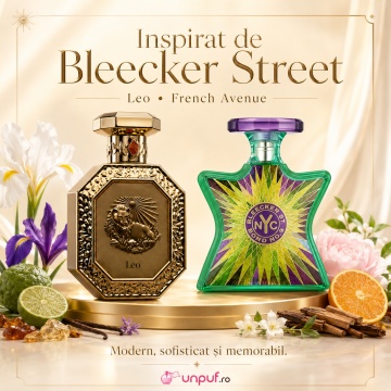 Parfum Arăbesc Genesis Leo French Avenue 90 ml, Apă de Parfum Unisex, Damă și Bărbat, Inspirat Bleecker Street, Aromă Aromatic Orientală Pudrat Lemnoasă cu Citrice, Condimente, Note Proaspete, Flori Albe, Lavandă, Iris, Vanilie, Lemn de Cedru, Ambră și Mo - Img 8