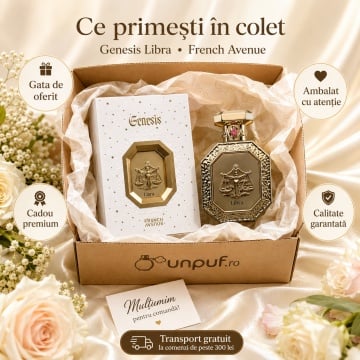 Parfum Arăbesc Genesis Libra French Avenue 90 ml, Apă de Parfum Unisex, Damă și Bărbat, Inspirat Carmina Creed, Aromă Aromatic Orientală Elegantă cu Cireșe, Trandafir, Violetă, Citrice, Condimente, Flori Albe, Lavandă, Ambră, Note Pudrate, Lemn de Cedru, - Img 4