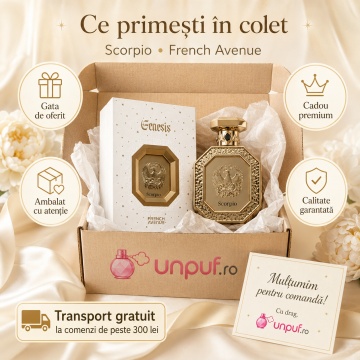 Parfum Arăbesc Genesis Scorpio French Avenue 90 ml, Apă de Parfum Unisex, Damă și Bărbat, Inspirat Jazz Club, Aromă Aromatic Orientală Caldă și Sofisticată cu Citrice, Rom, Condimente, Tutun, Acord Aromatic, Vanilie, Lemn, Balsamic, Lemn de Cedru, Ambră ș - Img 4