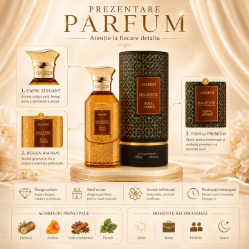 Parfum Arăbesc Hamidi Majestic Royal Amber 85 ml, Damă, edp - Img 3
