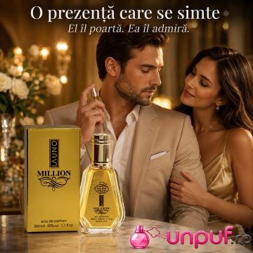 Parfum Arăbesc La Uno Million Fragrance World 50 ml, Apă de Parfum Bărbat, Aromă Lemnos Condimentată Ambrată cu Grapefruit, Mandarină Roșie, Mentă, Condimente, Scorțișoară, Trandafir, Patchouli, Ambră, Note Lemnoase și Piele - Img 5