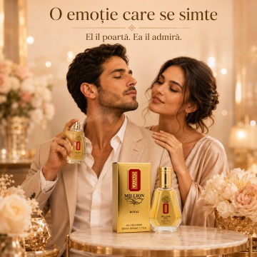 Parfum Arăbesc La Uno Million Royal Fragrance World 50 ml, Apă de Parfum Bărbat, Aromă Lemnos Ambrată Condimentată cu Bergamotă, Cardamom, Mandarină, Frunză de Violetă, Lavandă, Salvie, Benzoin, Cedru, Patchouli și Ambroxan - Img 5