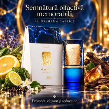 Parfum Arăbesc Lattafa Al Nashama Caprice 100 ml, Apă de Parfum Bărbat, Aromă Orientală Citric Condimentată - Img 8