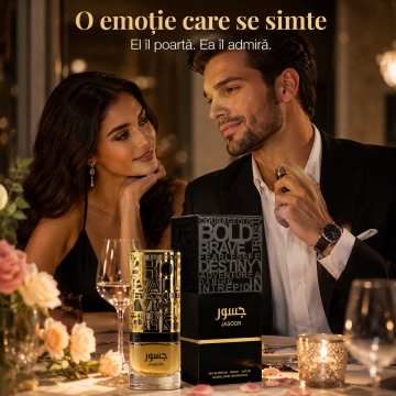 Parfum Arăbesc Lattafa Jasoor 100 ml, Apă de Parfum Bărbat, Aromă Oriental Aromatică cu Bergamotă, Cardamom, Măr, Tutun și Tonka - Img 5