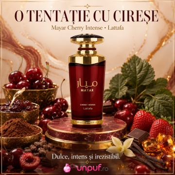Parfum Arabesc Lattafa Mayar Cherry Intense EDP 100 ml Damă, Aromă Dulce Intensă cu Cireșe, Căpșuni, Cacao, Vanilie - Img 5