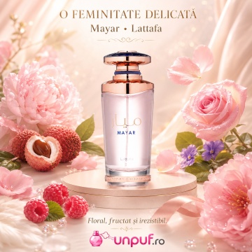 Parfum Arabesc Lattafa Mayar EDP 100 ml Damă, Aromă Floral Fructată cu Litchi, Zmeură, Trandafir, Bujor, Violetă și Mosc - Img 5