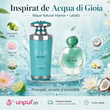 Parfum Arabesc Lattafa Mayar Natural Intense EDP 100 ml, Damă, Proaspăt Acvatic și Floral Fructat - Img 7