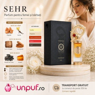 Parfum Arăbesc Lattafa Sehr 100 ml, Apă de Parfum Unisex, Aromă Gurmandă Vanilată cu Migdale Amare, Scorțișoară, Tonka, Ambră și Lemn Akigala - Img 5