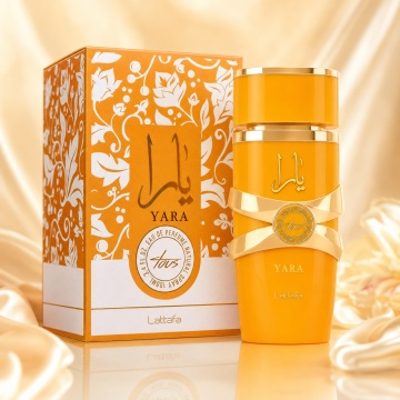 Parfum Arăbesc Lattafa Yara Tous 100 ml, Apă de Parfum Bărbat, Aromă Tropicală Dulce cu Mango, Nucă de Cocos, Fructul Pasiunii, Iasomie, Floare de Portocal, Vanilie și Acorduri Cremoase