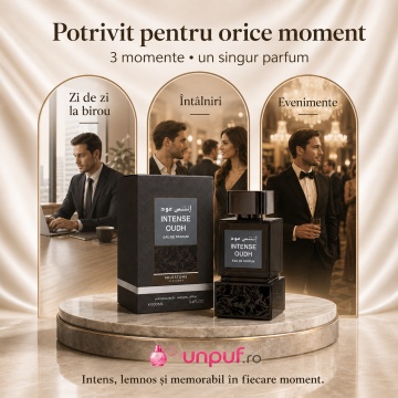 Parfum Arăbesc Milestone Intense Oudh EDP 100 ml Bărbat, Inspirat Oud Wood, Aromă Oriental Lemnoasă cu Bergamotă, Condimente, Șofran, Lemn Cald, Note Rășinoase, Trandafir, Oud, Patchouli, Ambră și Mosc - Img 6