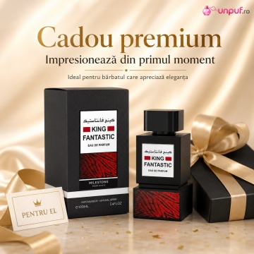 Parfum Arăbesc Milestone King Fantastic EDP 100 ml Bărbat, Aromă Aromatic Orientală cu Citrice, Condimente, Lavandă, Flori Albe, Note Calde, Lemn de Cedru, Ambră și Mosc - Img 6