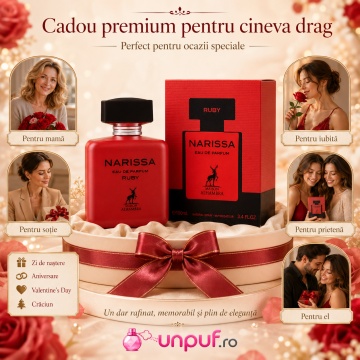 Parfum Arăbesc Narissa Ruby Maison Alhambra EDP 100 ml Damă, Inspirat Narciso Rouge, Aromă Lemnos Floral Mosc cu Mosc, Stânjenel, Trandafir, Cedru, Floare de Portocal, Tuberoză, Tonka, Santal, Vanilie și Vetiver - Img 6