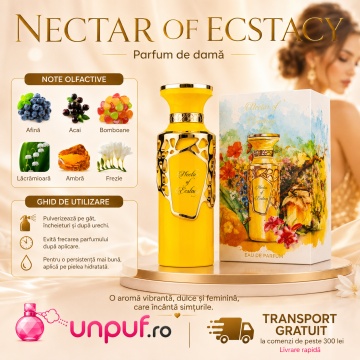 Parfum Arăbesc Nectar Of Ecstasy Fragrance World 100 ml, Apă de Parfum Damă, Aromă Oriental Florală, Fructată și Luminoasă, cu Afine, Fructe de Acai, Frezie, Lăcrămioară, Ambră, Cedru și Note Dulci - Img 9
