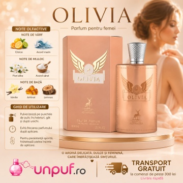 Parfum Arăbesc Olivia Maison Alhambra EDP 80 ml Damă, Inspirat Olympea Paco Rabanne, Aromă Oriental Florală cu Ghimbir, Iasomie, Mandarină, Sare, Vanilie, Ambră Gri, Cașmiran și Lemn de Santal - Img 9