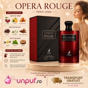 Parfum Arăbesc Opera Rouge Maison Alhambra EDP 100 ml Damă, Inspirat Black Opium Over Red, Aromă Floral Fructat Gurmandă cu Cireașă, Mandarină, Ceai Negru, Floare de Portocal, Iasomie, Cafea, Paciuli și Vanilie - Img 9