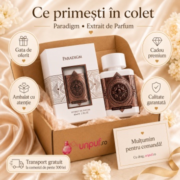 Parfum Arăbesc Paradigm French Avenue Extrait de Parfum 80 ml Unisex, Inspirat Paragon Initio, Aromă Lemnos Ambrată Modernă cu Grapefruit, Bergamotă, Piper Roz, Cedru, Lavandă, Salvie, Patchouli, Ambroxan, Mosc și Vetiver - Img 4