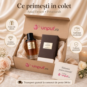 Parfum Arăbesc Privezarah Aoud Desert 80 ml, Apă de Parfum Unisex, Damă și Bărbat, Aromă Oriental Lemnoasă cu Oud, Ambră și Mosc - Img 4