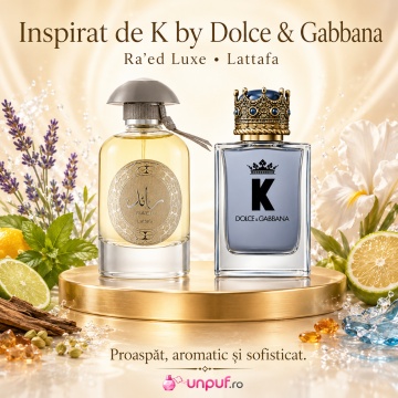 Parfum Arăbesc Ra'Ed Lattafa EDP 100 ml Bărbat, Inspirat K by Dolce & Gabbana, Aromă Chypre cu Lămâie, Mandarină, Note Condimentate, Șofran, Scorțișoară, Cuișoare, Ambră, Pielărie, Vanilie și Mosc - Img 8