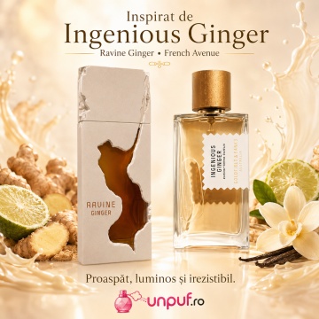 Parfum Arăbesc Ravine Ginger French Avenue EDP 100 ml Unisex, Inspirat Ingenious Ginger, Aromă Aromatic Orientală Fresh Condimentată cu Ghimbir, Lămâie, Bergamotă, Flori Albe, Lavandă, Ambră, Lemn de Cedru, Mosc și Vanilie - Img 8