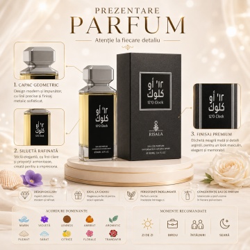 Parfum Arăbesc Risala Series 12'O Clock 100 ml, Unisex, Damă, Bărbat, edp - Img 3