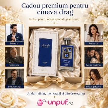 Parfum Arăbesc Sapphire Blue Lattafa Pride EDP 100 ml Bărbat, Inspirat Eros For Men Versace, Aromă Aromatic Fougere cu Lămâie, Măr, Mentă, Geranium, Note Marine, Salvie, Cedru și Paciuli - Img 7