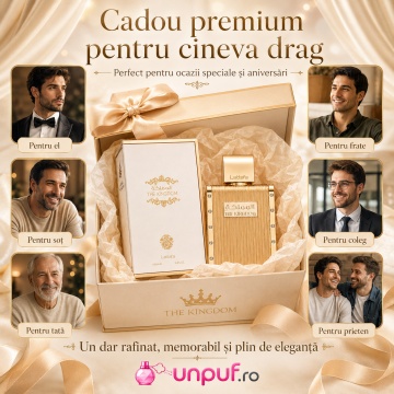Parfum Arăbesc The Kingdom Men Lattafa EDP 100 ml Bărbat, Inspirat Le Male Elixir Jean Paul Gaultier, Aromă Aromatic Orientală cu Lavandă, Mentă, Salvie, Floare de Portocal, Tutun, Vanilie, Tonka, Labdanum și Rășină Benzoică - Img 7