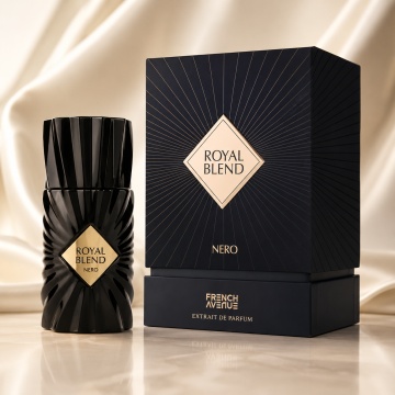 Parfum Arăbesc Unisex Royal Blend Nero French Avenue 100 ml, Extract de Parfum, Inspirat de Gissah Sava, Aromă Oriental Ambrată cu Citrice, Condimente, Șofran, Rășini, Flori Albe, Note Balsamice, Vanilie, Cedru, Ambră și Mosc