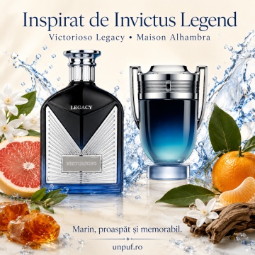 Parfum Arăbesc Victorioso Legacy Maison Alhambra EDP 100 ml Bărbat, Inspirat Invictus Legend Paco Rabanne, Aromă Lemnos Acvatică cu Note Marine, Grepfrut, Mandarină, Frunze de Dafin, Iasomie, Ambră Gri, Lemn de Guaiac, Lichen și Paciuli - Img 8