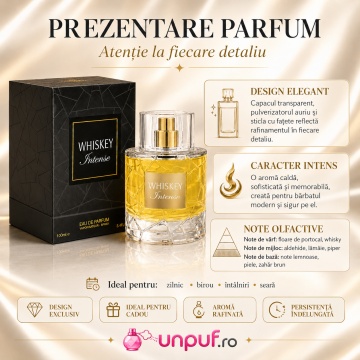 Parfum Arăbesc Whiskey Intense Fragrance World 100 ml, Apă de Parfum Unisex, Damă și Bărbat, Aromă Oriental Băuturi Fine, Inspirat Old Fashioned - Img 3